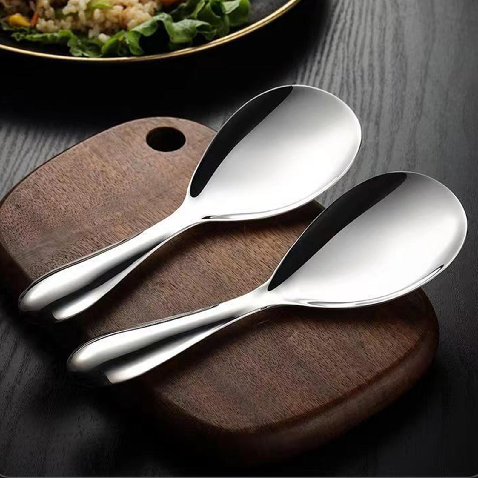 Kitchen Gadgets Under 100 - Stainless Steel Rice Spoon Paddle 20.5x7cm