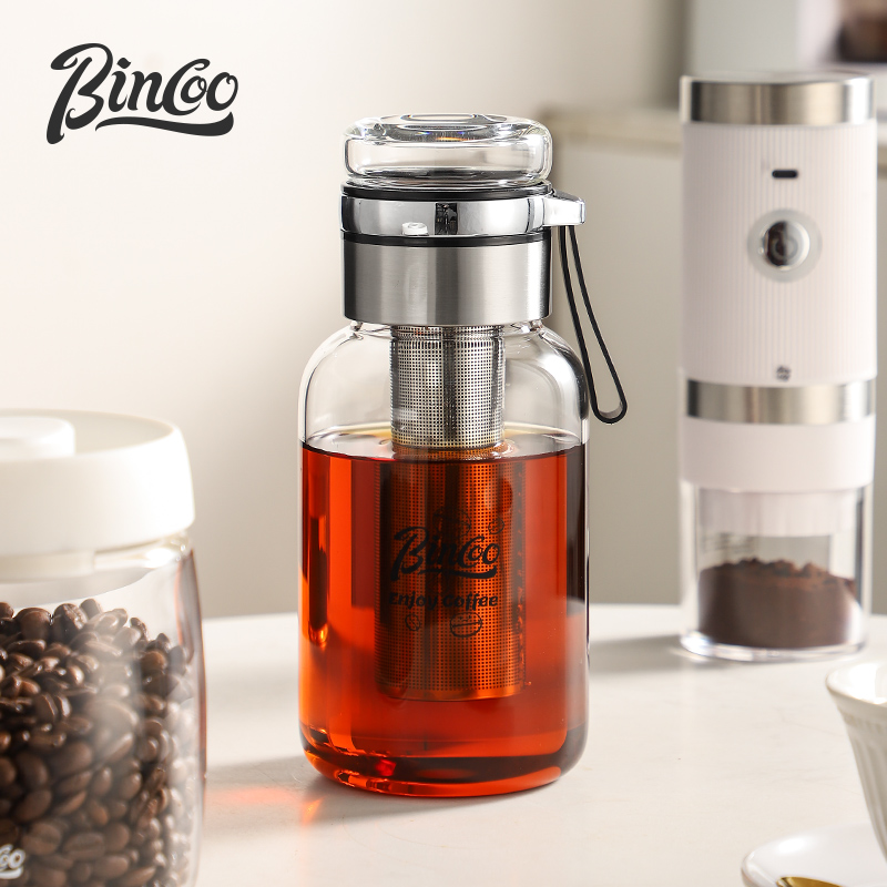 Bincoo Transparent Coffee Cup  - Stainless Steel Strainer ulasan dan harga