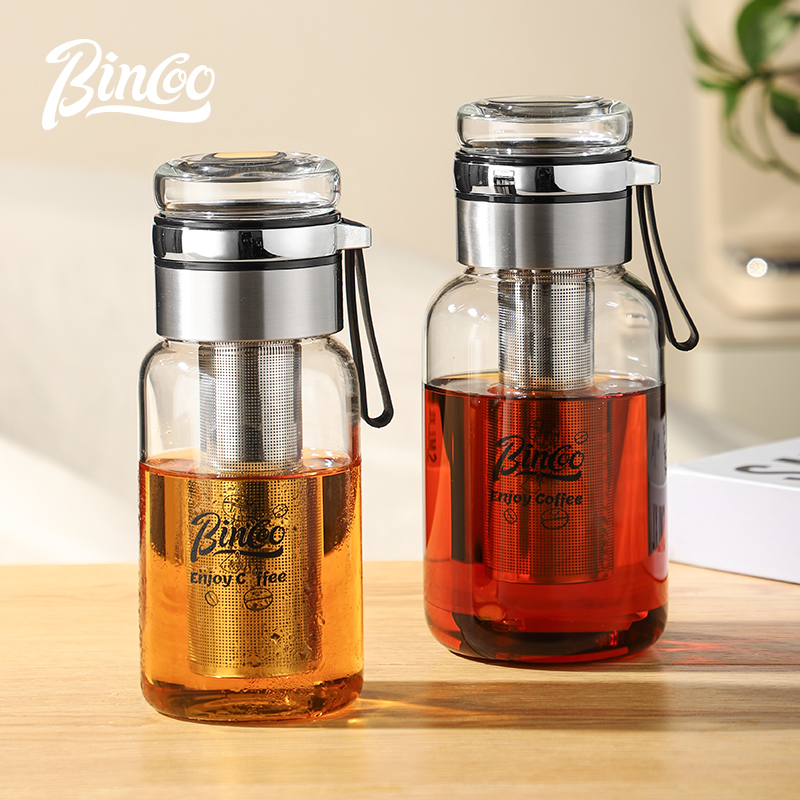 Bincoo Transparent Coffee Cup  - Stainless Steel Strainer ulasan dan harga