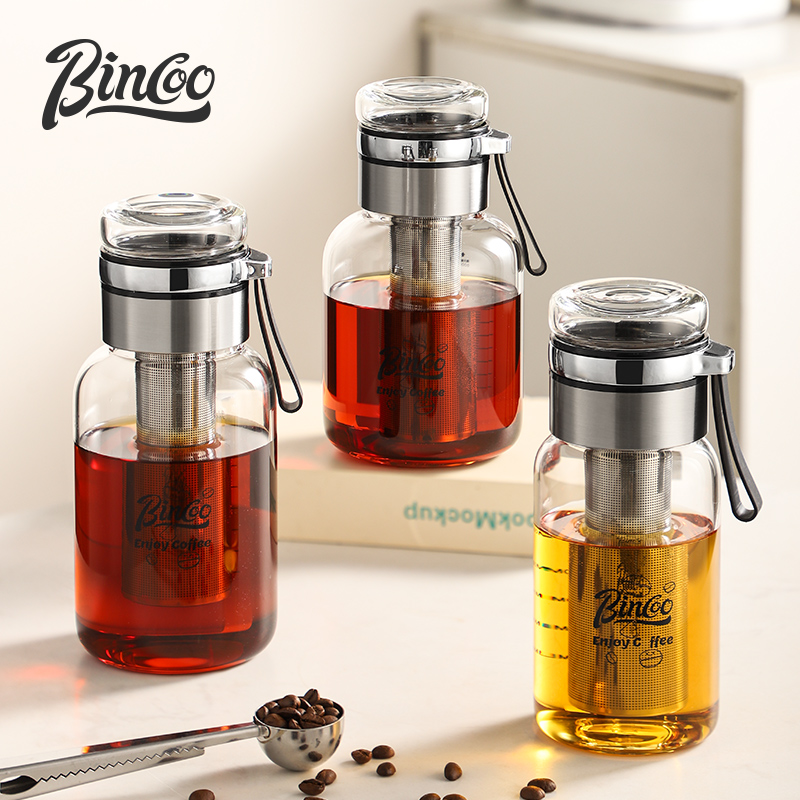 Bincoo Transparent Coffee Cup  - Stainless Steel Strainer ulasan dan harga