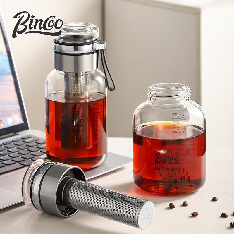 Bincoo Transparent Coffee Cup  - Stainless Steel Strainer ulasan dan harga