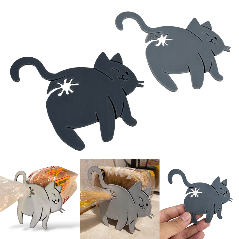 2pcs Funny Cat Butt Bag Clip,  - Kitchen Gadgets To 3D Print ulasan dan harga