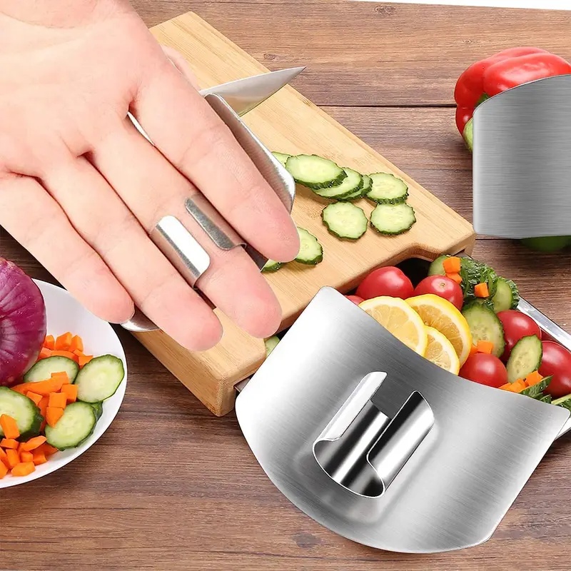 1-6Pcs Stainless Steel Finger  - Kitchen Gadgets Cutting Tools ulasan dan harga