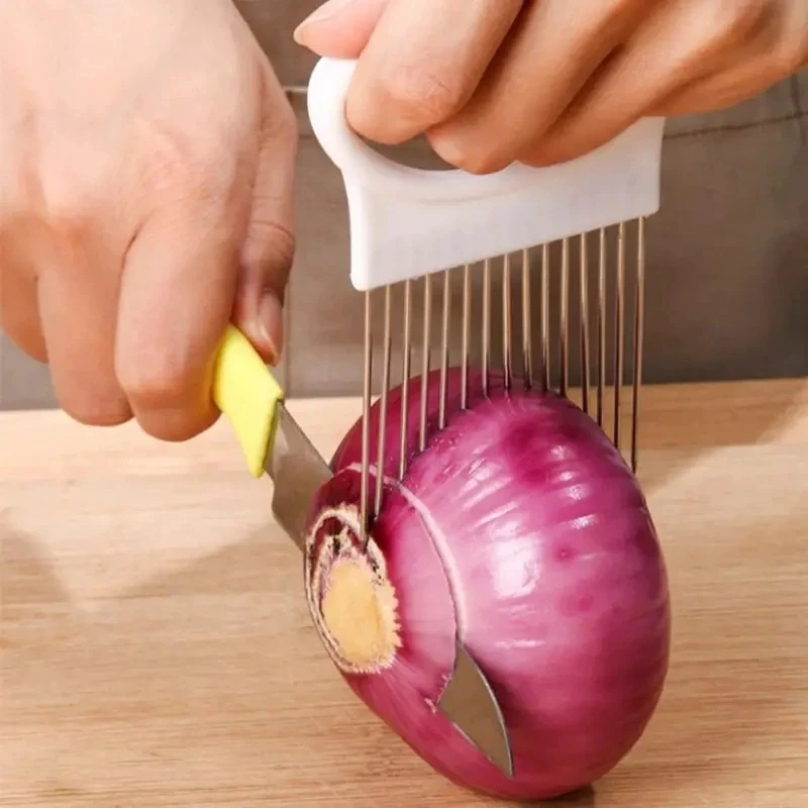 Stainless Steel Onion Cutter H - Kitchen Gadgets Cutting Tools ulasan dan harga